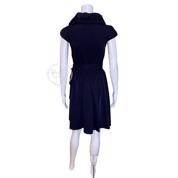 Diane Von Furstenberg Navy Bethania Wrap Dress