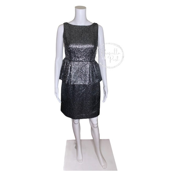 NWT Kate Spade 'Andi' Metallic Peplum Dress