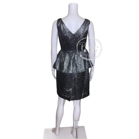 NWT Kate Spade 'Andi' Metallic Peplum Dress