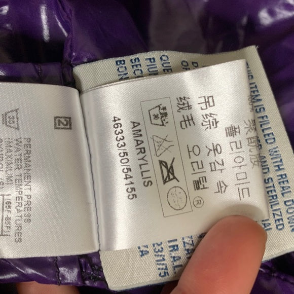 Moncler 'Amaryllis' Bell Sleeve Down Jacket Purple