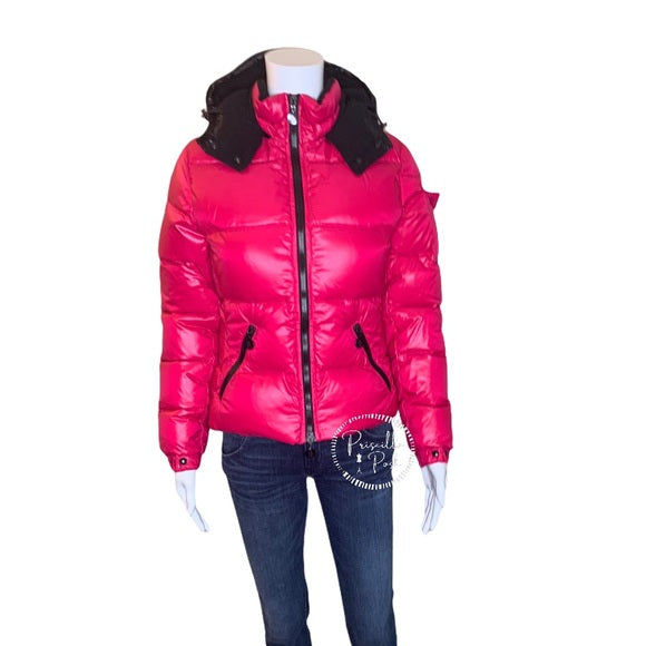 Moncler BADIA Real Down Jacket Hot Pink Puffer