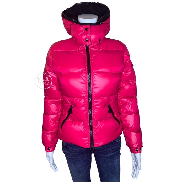 Moncler BADIA Real Down Jacket Hot Pink Puffer