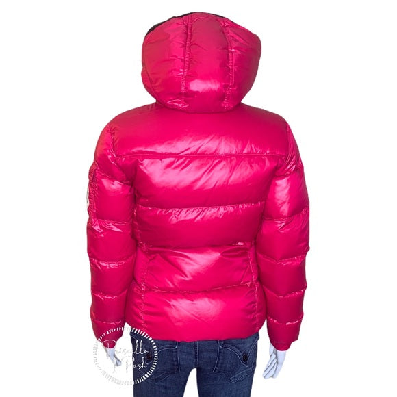 Moncler BADIA Real Down Jacket Hot Pink Puffer