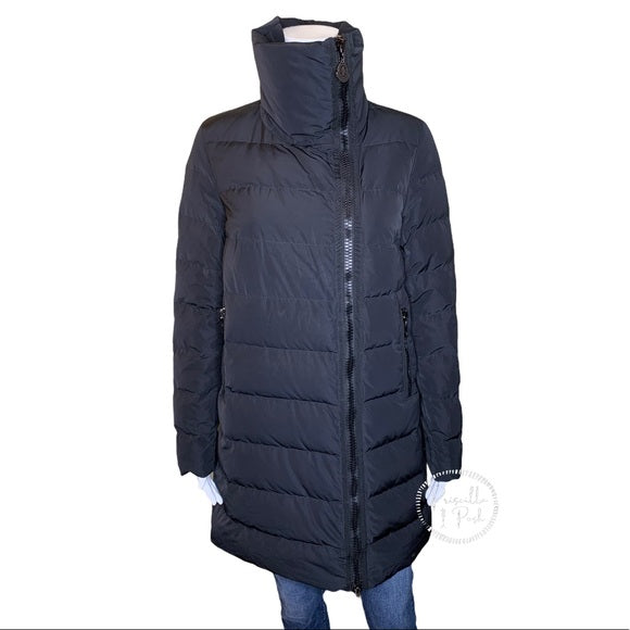 Moncler 'Gerboise' Asymmetrical Zip Down Coat