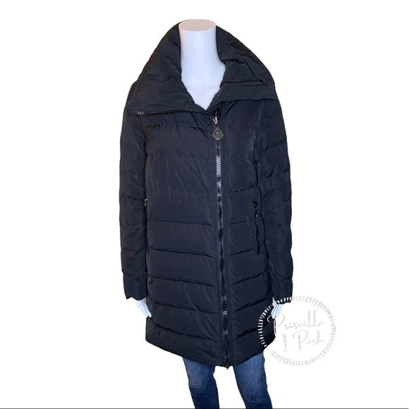 Moncler 'Gerboise' Asymmetrical Zip Down Coat