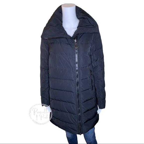 Moncler 'Gerboise' Asymmetrical Zip Down Coat