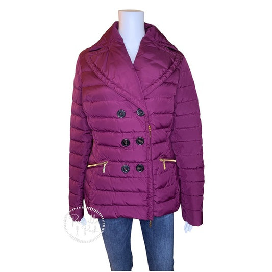 MONCLER Purple Magenta Bretagne Puffer Coat Jacket