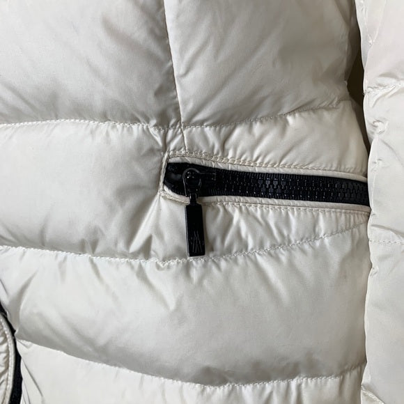 Moncler “Saby” Jacket White Puffer Down Coat