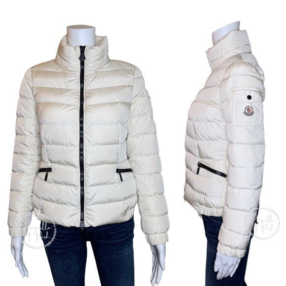 Moncler “Saby” Jacket White Puffer Down Coat