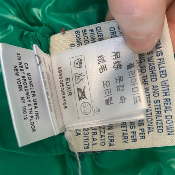 Moncler Teal Blue Green Long Down Puffer Jacket