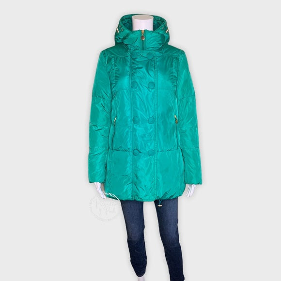 Moncler Teal Blue Green Long Down Puffer Jacket
