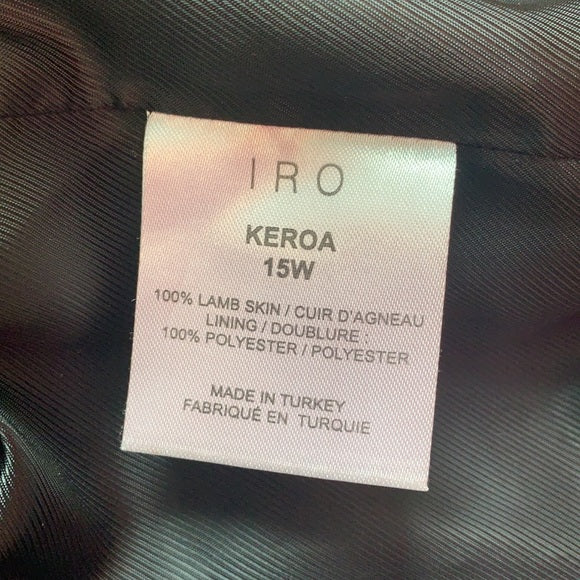 IRO Keroa Leather Jacket Moto Quilted Biker Jacket