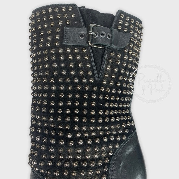 CHRISTIAN LOUBOUTIN Calf VIP Suede Marisa 140 Studded Boots