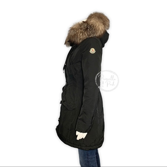 Moncler Aredhel Giubbotto Fur-Trimmed Down Coat
