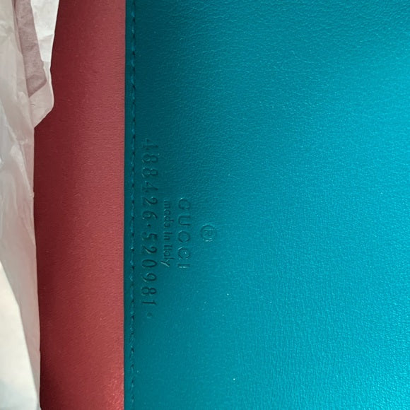 NEW GUCCI Marmont GG Velvet Mini Bag Teal
