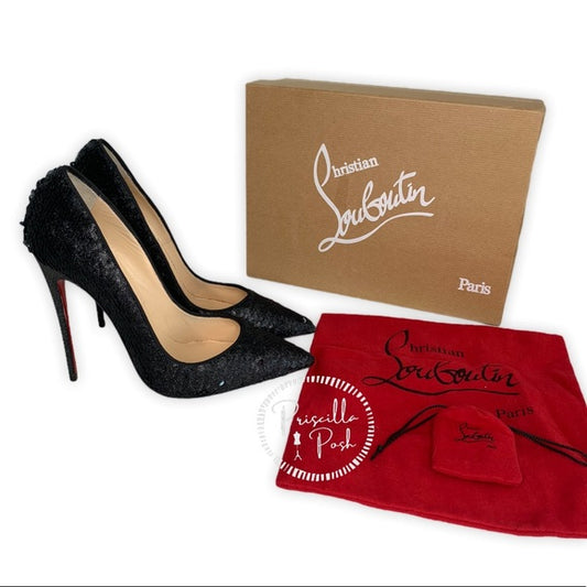 Christian Louboutin So Kate 120 Black Glitter 39.5