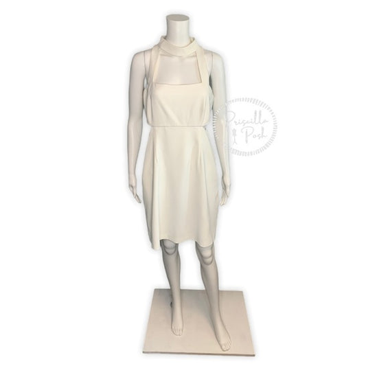 NWT Jill Stuart Halter Cutout Mini Dress White