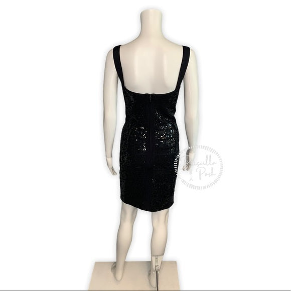Herve Leger ‘Katherine’ Black Sequin Bandage Dress
