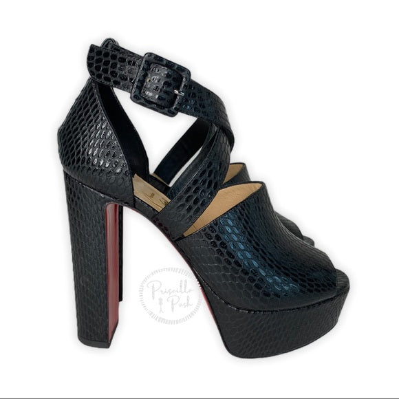 Christian Louboutin Snakeskin Platform Sandals