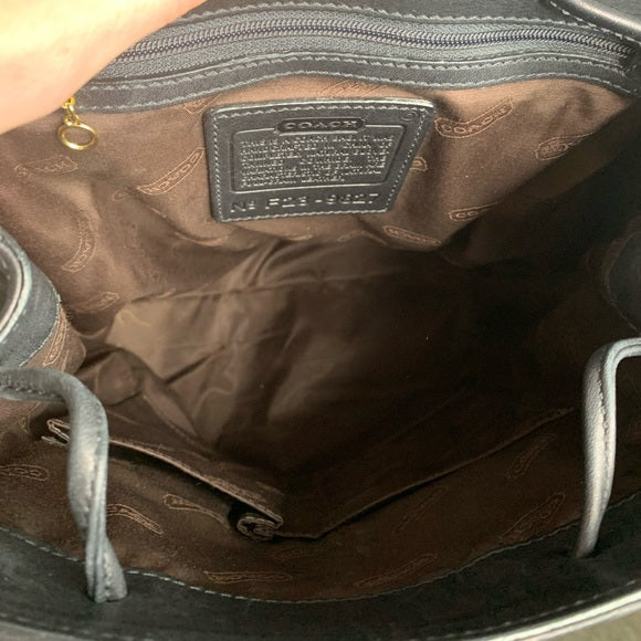 Coach Legacy Vintage Large Black Leather Backpack