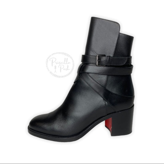 Christian Louboutin Karistrap Bootie Black Leather