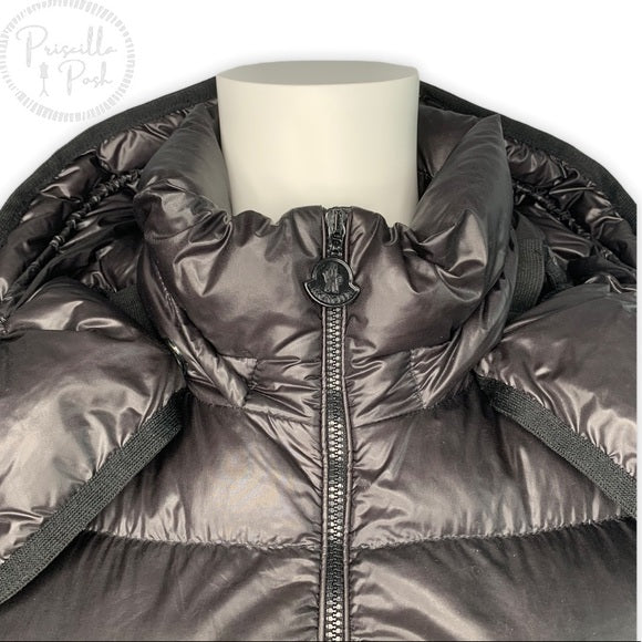 Moncler Black Hooded Down Puffer Coat Jacket