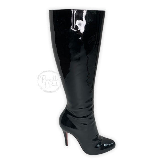 Christian Louboutin Black Patent Leather Boots