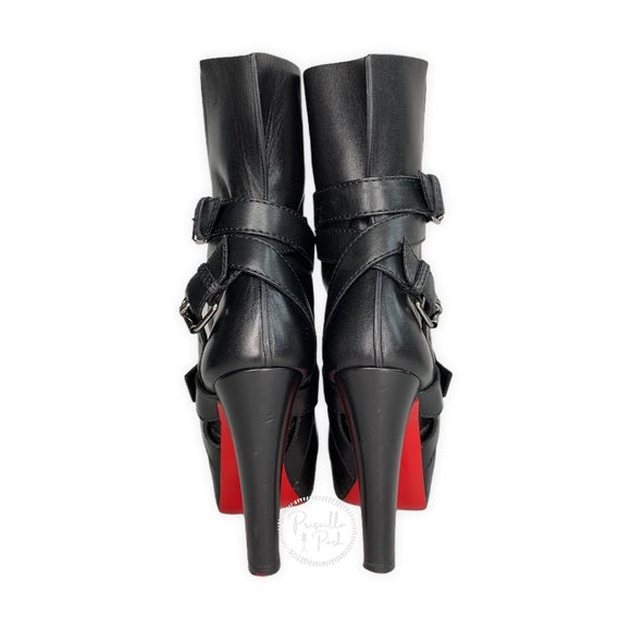 Christian Louboutin Black Platform Ankle Boots