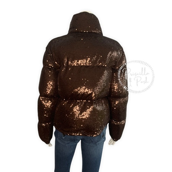 NWT Moncler Rimac Sequin Down Jacket Puffer Coat