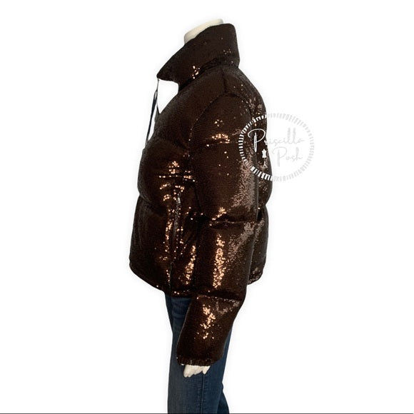 NWT Moncler Rimac Sequin Down Jacket Puffer Coat