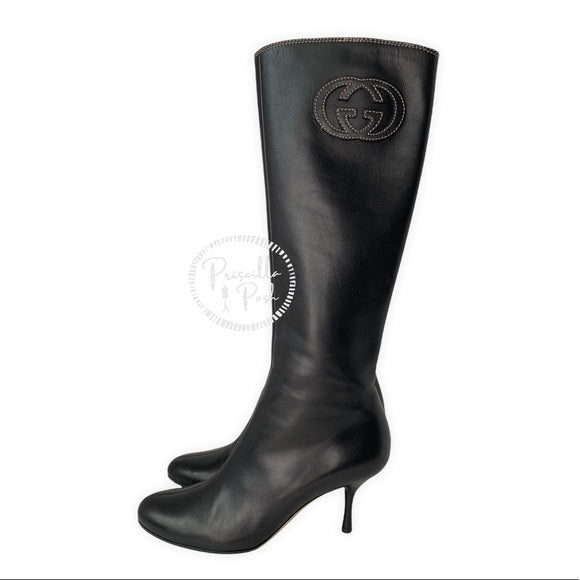 Gucci Stil Pelle S. Cuoio Womens Boots Gucci Soho Black Leather Boots Tall