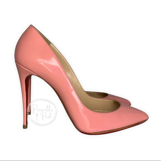 Christian Louboutin Pink Patent Leather Pigalle Follies Pumps