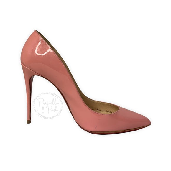 Christian Louboutin Pink Patent Leather Pigalle Follies Pumps