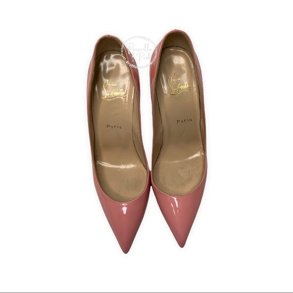Christian Louboutin Pink Patent Leather Pigalle Follies Pumps