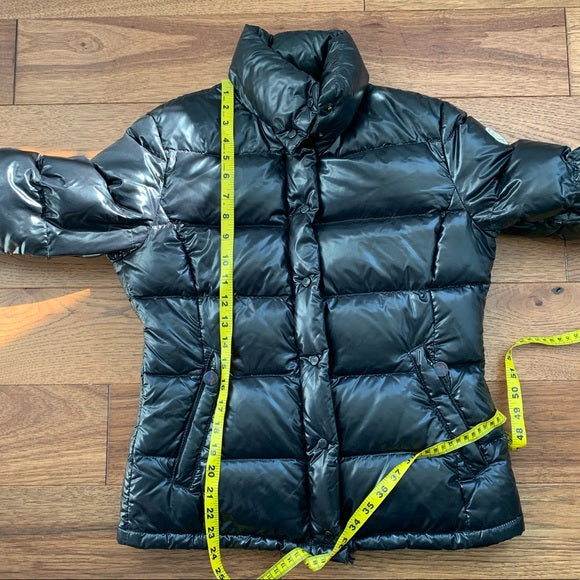 Moncler Black Clairy Goose Down Puffer Jacket Puffer Coat Black Laquer
