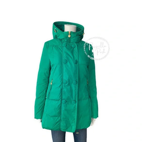 Moncler Teal Blue Green Long Down Puffer Jacket Goose Down Padded Puffer Coat