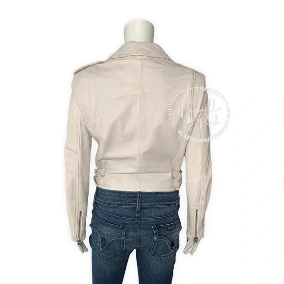 NWT IRO - Ashville Leather Jacket in Cloudy White