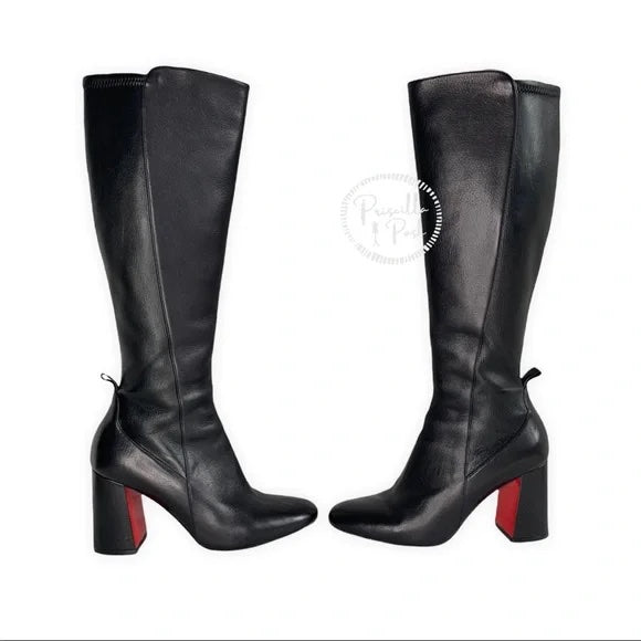 Christian louboutin kronobotte hot sale tall leather boots