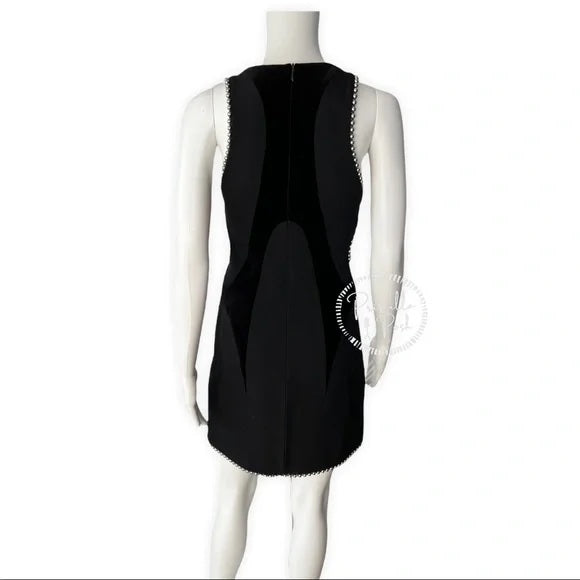 NWT ALEXANDER WANG Ball-chain Accent Paneled Dress In Black $1495 Runway Dress