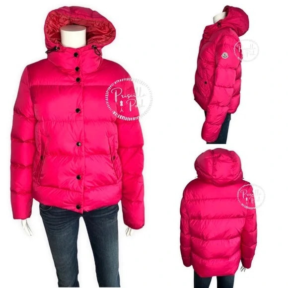 Moncler Pink Goose Down Puffer Jacket Hot Pink Bright Pink Puffer Coat