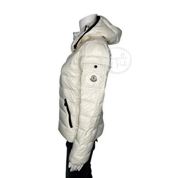 Moncler White Bady Short Puffer Jacket White Puffer Coat