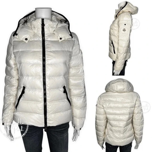 Moncler White Bady Short Puffer Jacket White Puffer Coat