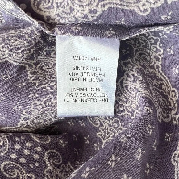 Loveshackfancy Purple Print Halter Neck 100% Silk Maxi Dress