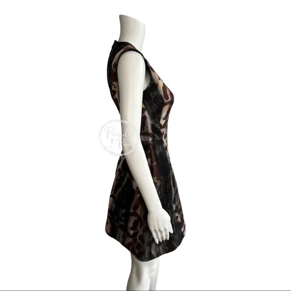 Christian Dior Animal Print Mini Dress A Line Fit and Flare Leopard Cheetah Size 2
