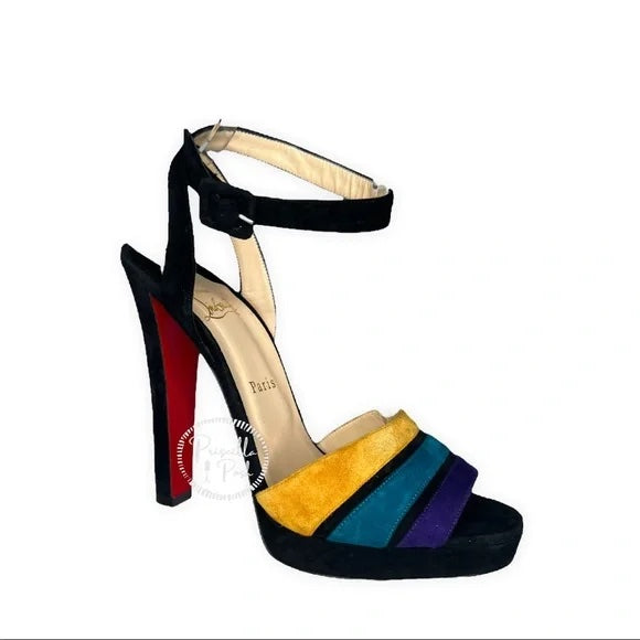 Christian Louboutin Color Block Viva Bella 140 Veau Velours