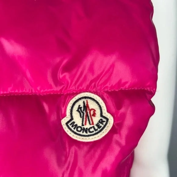 Moncler Bright Pink Puffer Vest Goose Down Padded Hot Pink