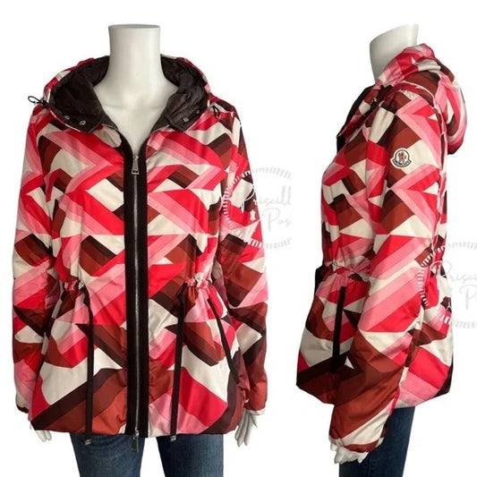 Moncler Raief Adjustable Hooded Jacket In Pink Down Ski Jacket Puffer Snowboard