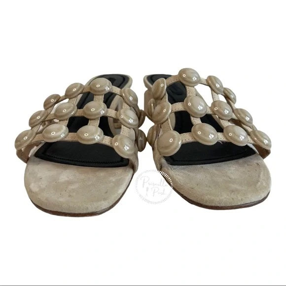 Alexander Wang Lou Caged Slides Studded Sandals Size 39