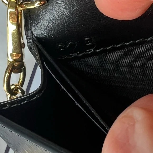 NEW Prada Miniborse Black Vitello Move Leather Chain Cross Body Black Leather Gold