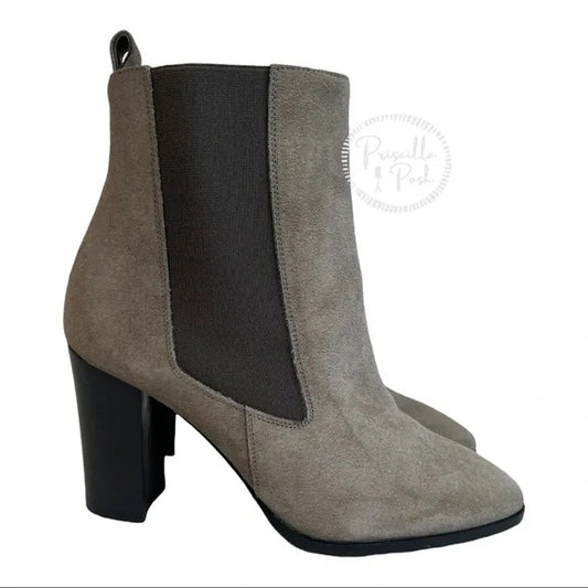 Christian Louboutin Crosta Verabotta 85 Chelsea Boots Grey Black Ankle Booties 36.5